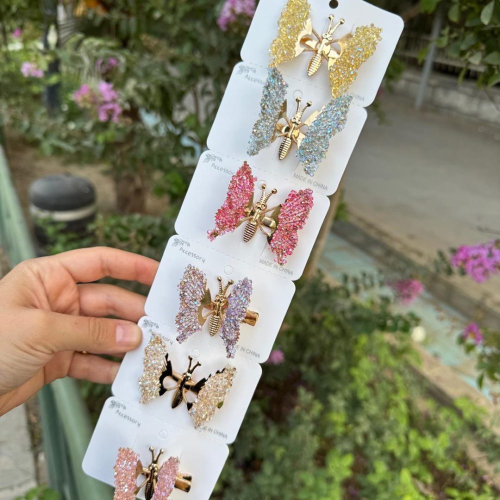 گیره پروانه نوستالژی رنگی