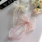 گیره انبری پاپیون حریر و مروارید - Image 3