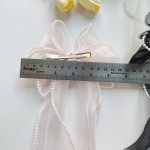 گیره انبری پاپیون حریر و مروارید - Image 5