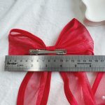 گیره انبری پاپیون مرواریدی قرمز - Image 3