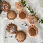 برس و آینه تاشو کرم قهوه ای - تصویر 4